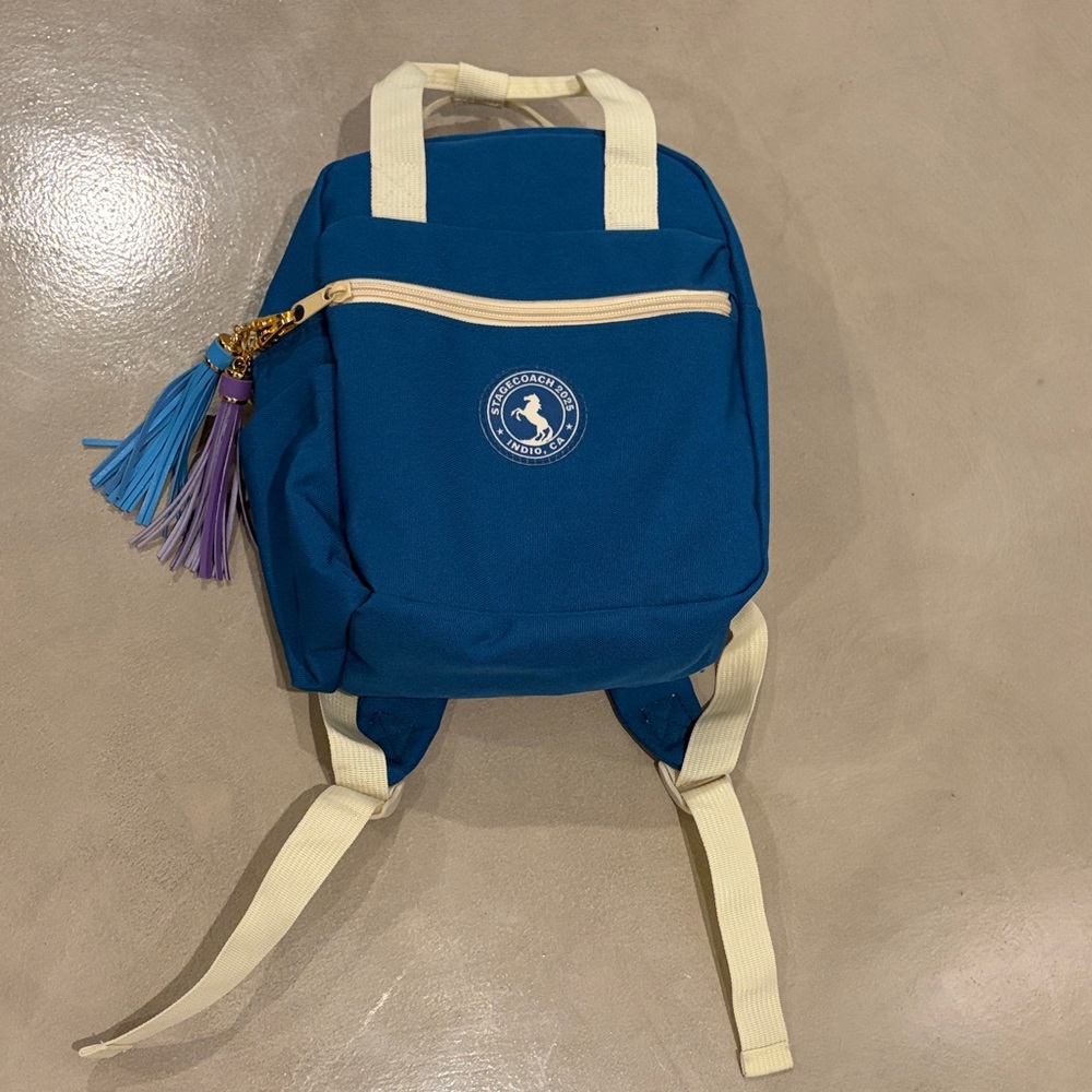 Blue and Purple Backpack with Tassel by Unknown Brand